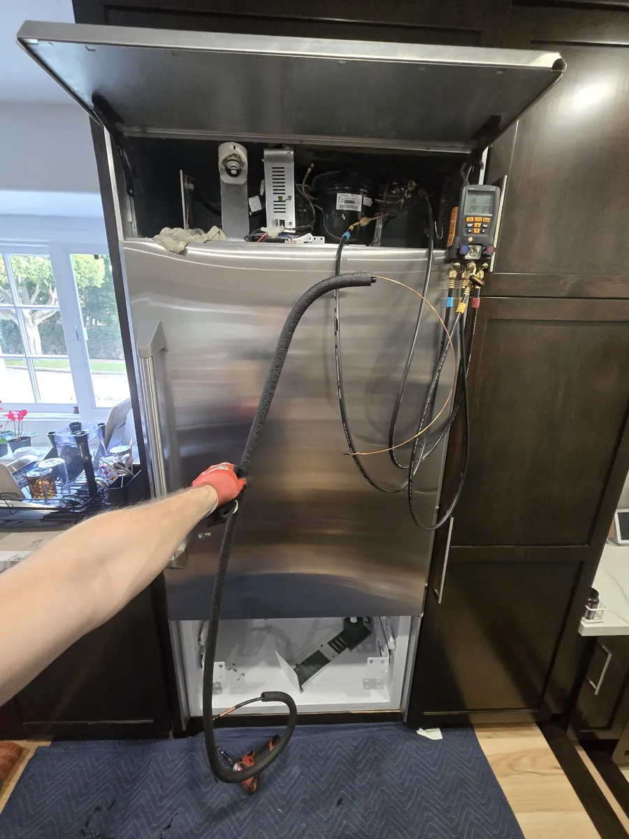 GE Monogram refrigerator line set replacement by Epic Star in Hollywood Hills, CA